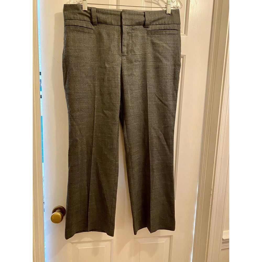 Gap Stretch Curvy Charcoal Dark Gray Wool‎ Blend Dress/Career Pants 10 ANKLE